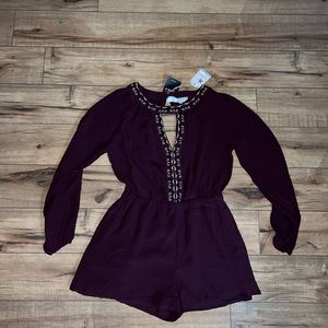 maroon romper